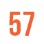 Orange number 57 on a white circle background.